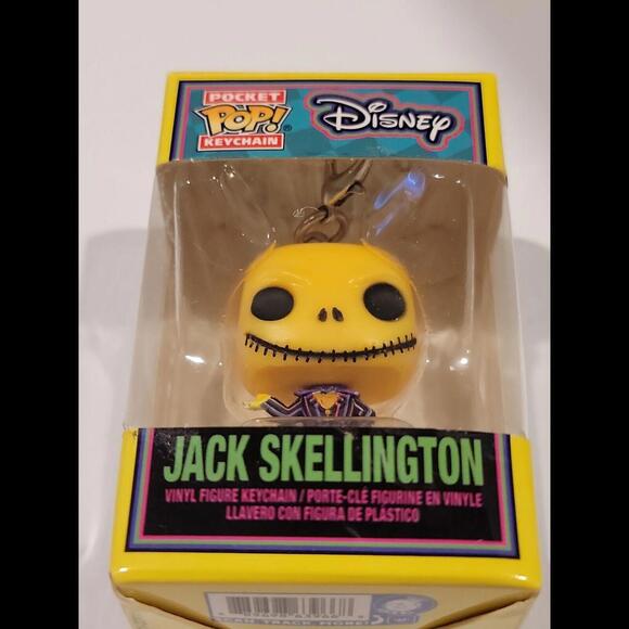 The Nightmare Before Christmas Jack Skellington Blacklight Pocket Pop! Key Chain - Picture 9 of 9
